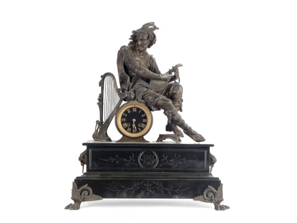 Kaminuhr mit Musikant