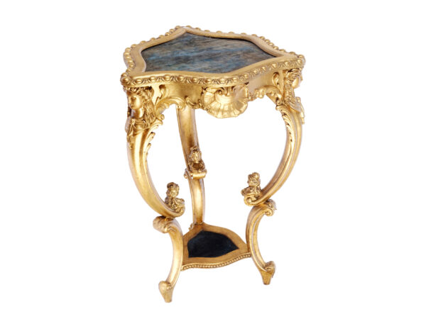 Small figural gold table