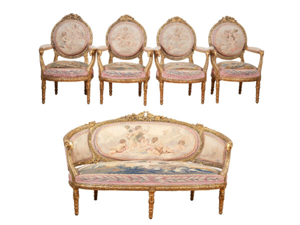 Sitzgarnitur mit 4 Sesseln