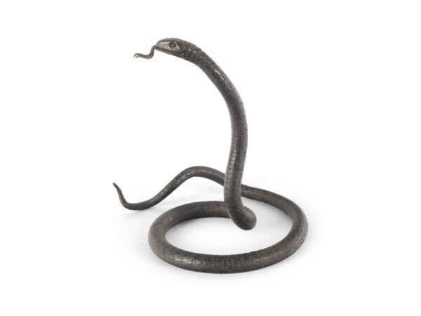 Pocket watch stand in the shape of a cobra