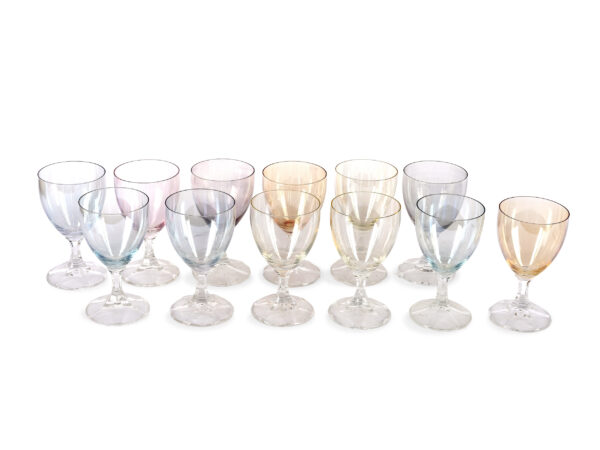 12 stemmed glasses