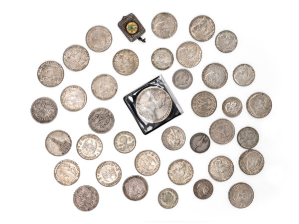 Bundle of silver coins