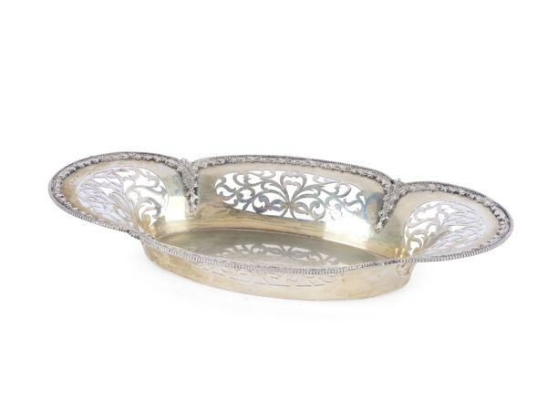 Elongated silver basket