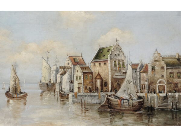 Hafenpartie einer holländischen Stadt Vlissingen