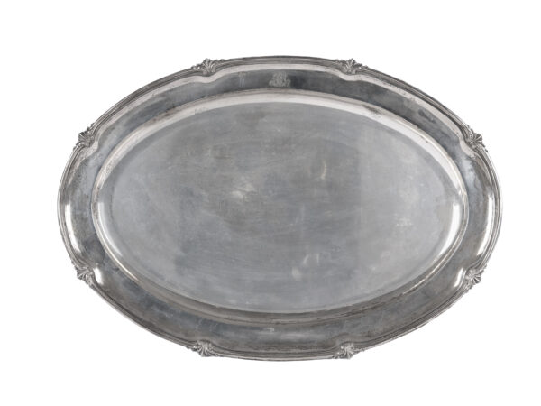 Oval silver tray