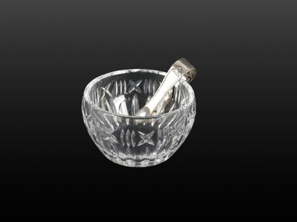 Sugar bowl with sugar tongs