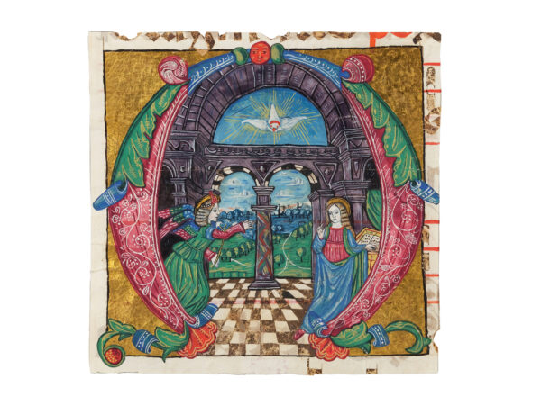 Miniaturmalerei auf einem Antiphonarblatt