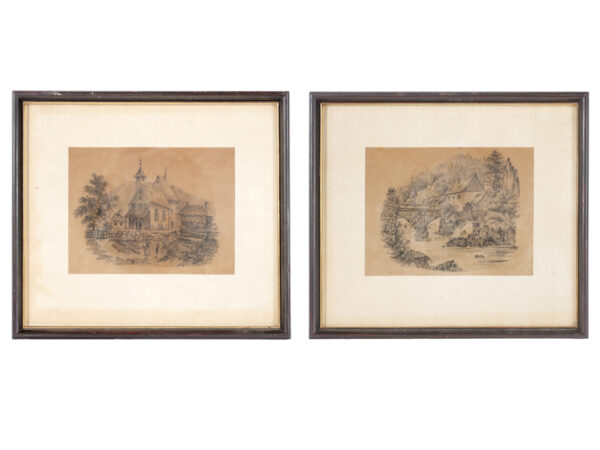 Konvolut: Paar Bleistiftzeichnungen